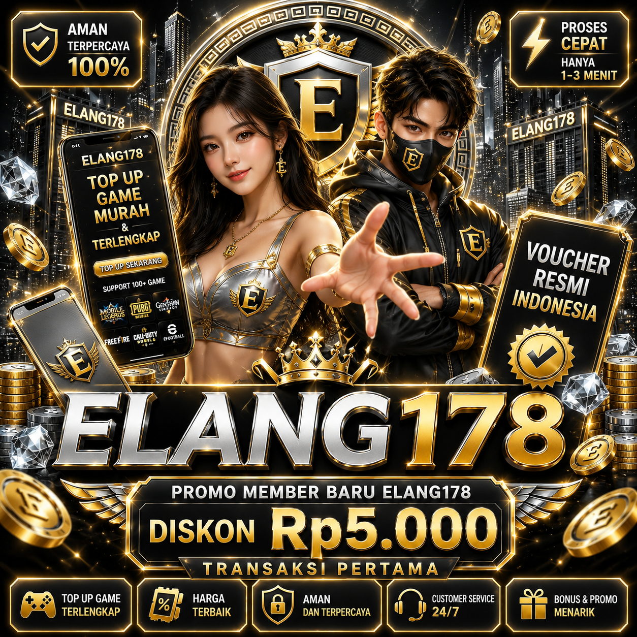 Promo member baru ELANG178, diskon Rp5.000 transaksi pertama